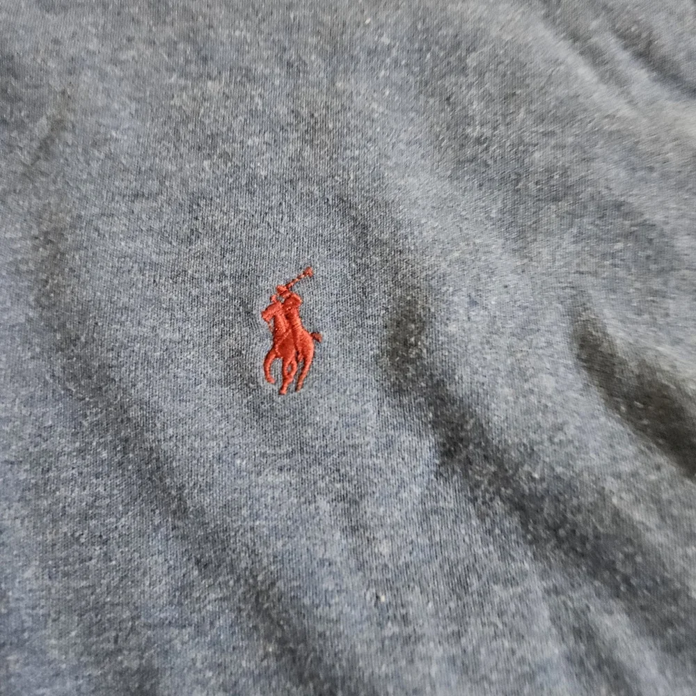 Vintage Polo Ralph‎ Lauren Shirt Mens XL Blue Short Sleeve Red Pony Long Tail